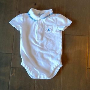 Pique polo with Easter bunny embroidery janie and jack onesie 6-12 months